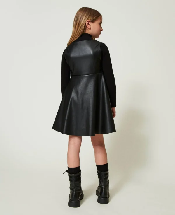 robe_courte_avec_boucle_o_3.webp Robes*TWINSET Milano Robe Courte Avec Boucle Oval T Noir