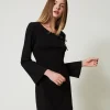 Robes Courtes*TWINSET Milano Robe Courte Avec Broche Strassée Noir