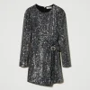 robe_courte_avec_sequins__1-1.webp Robes*TWINSET Milano Robe Courte Avec Sequins All-over Canon de Fusil Métallisé
