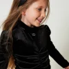 Robes*TWINSET Milano Robe Courte En Chenille Avec Fronces Noir