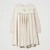 Robes*TWINSET Milano Robe Courte En Chenille Et Tulle Off White