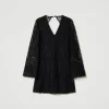 Robes Élégantes | Robes Courtes*TWINSET Milano Robe Courte En Dentelle Macramé Noir
