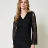 Robes Élégantes | Robes Courtes*TWINSET Milano Robe Courte En Dentelle Macramé Noir