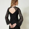 Robes Élégantes | Robes Courtes*TWINSET Milano Robe Courte En Dentelle Macramé Noir