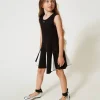 robe_courte_en_scuba_bico_2.webp Robes*TWINSET Milano Robe Courte En Scuba Bicolore Bicolore Noir / Blanc Cassé