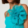 Robes De Cérémonie | Robes Élégantes*TWINSET Milano Robe Courte En Tulle Et Organza Vert « Tropical Emerald »