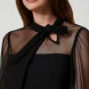 robe_courte_en_tulle_plum_4.webp Robes Élégantes | Robes Courtes*TWINSET Milano Robe Courte En Tulle Plumetis Noir