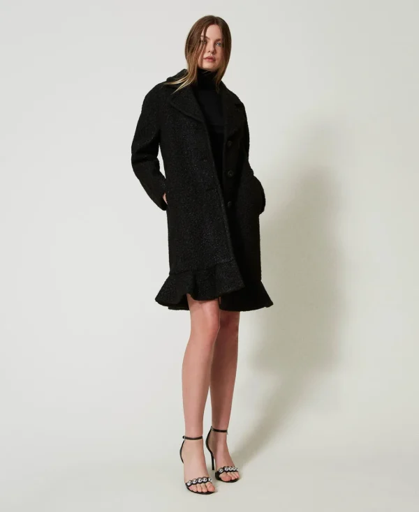 robe_courte_en_tulle_plum_5.webp Robes Élégantes | Robes Courtes*TWINSET Milano Robe Courte En Tulle Plumetis Noir