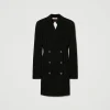 robe_courte_modle_robeman_1.webp Robes De Cérémonie | Robes Élégantes*TWINSET Milano Robe Courte Modèle Robe-manteau Croisée Noir