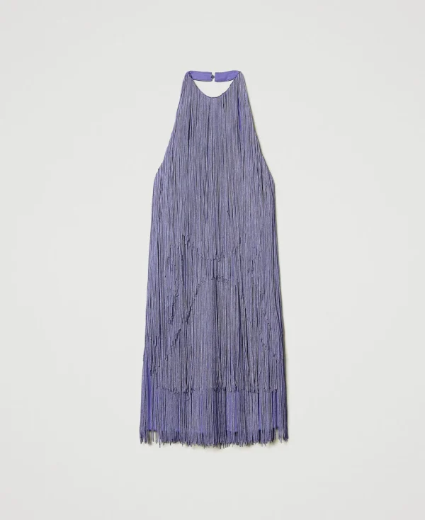 Robes De Cérémonie | Robes Élégantes*TWINSET Milano Robe Courte MYFO Avec Franges Pale Purple