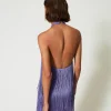 Robes De Cérémonie | Robes Élégantes*TWINSET Milano Robe Courte MYFO Avec Franges Pale Purple