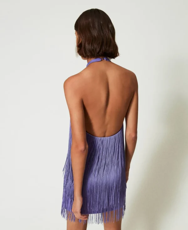 Robes De Cérémonie | Robes Élégantes*TWINSET Milano Robe Courte MYFO Avec Franges Pale Purple