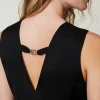 Robes De Cérémonie | Robes Élégantes*TWINSET Milano Robe Courte Sans Manches En Satin Avec Plumes Noir