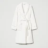 robe_de_chambre_en_fausse_1.webp Sous-Vêtements Et Vêtements De Nuit*TWINSET Milano Robe De Chambre En Fausse Fourrure Avec Perles Blanc Antique White
