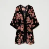 Sous-Vêtements Et Vêtements De Nuit*TWINSET Milano Robe De Chambre En Velours Dévoré Floral Multicolore Blooming