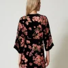 Sous-Vêtements Et Vêtements De Nuit*TWINSET Milano Robe De Chambre En Velours Dévoré Floral Multicolore Blooming