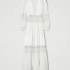Robes De Cérémonie | Robes Élégantes*TWINSET Milano Robe En Crépon De Soie Avec Dentelle Blanc Neige