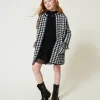 Robes*TWINSET Milano Robe En Maille Côtelée Avec Tulle Noir