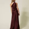 Robes De Cérémonie | Robes Élégantes*TWINSET Milano Robe Longue Asymétrique En Satin De Soie Mélangée Rouge Myrte