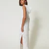 Robes Longues*TWINSET Milano Robe Longue Avec Sequins All-over Blanc "Papers"