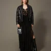 Robes De Cérémonie | Robes Élégantes*TWINSET Milano Robe Longue En Crépon Et Tulle Noir