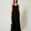 Robes De Cérémonie | Robes Élégantes*TWINSET Milano Robe Longue En Crépon Et Tulle Noir