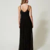 Robes De Cérémonie | Robes Élégantes*TWINSET Milano Robe Longue En Crépon Et Tulle Noir
