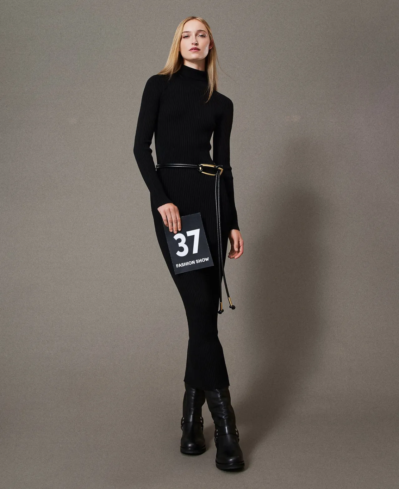 Robes En Maille | Robes Longues*TWINSET Milano Robe Longue En Maille Avec Ajour Noir