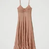 Robes De Cérémonie | Robes Élégantes*TWINSET Milano Robe Longue En Maille Lurex Plissée Coral Bead Lurex