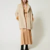 Robes De Cérémonie | Robes Élégantes*TWINSET Milano Robe Longue En Satin Avec Plumes Orange « Bubbly »