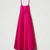 robe_longue_en_serg_mikad_1.webp Robes De Cérémonie | Robes Élégantes*TWINSET Milano Robe Longue En Sergé Mikado Super Pink