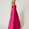 robe_longue_en_serg_mikad_2.webp Robes De Cérémonie | Robes Élégantes*TWINSET Milano Robe Longue En Sergé Mikado Super Pink