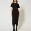 robe_midi_avec_bride_oval_0.webp Robes De Cérémonie | Robes Élégantes*TWINSET Milano Robe Midi Avec Bride Oval T Noir
