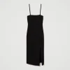Robes De Cérémonie | Robes Élégantes*TWINSET Milano Robe Midi Avec Fente Noir