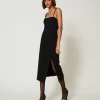 Robes De Cérémonie | Robes Élégantes*TWINSET Milano Robe Midi Avec Fente Noir