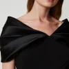 robe_midi_avec_insertion__4.webp Robes De Cérémonie | Robes Élégantes*TWINSET Milano Robe Midi Avec Insertion En Satin Noir