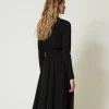 Robes Midi*TWINSET Milano Robe Midi En Jersey Crêpé Noir