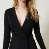 Robes Midi*TWINSET Milano Robe Midi En Jersey Crêpé Noir