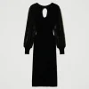 Robes De Cérémonie | Robes Élégantes*TWINSET Milano Robe Midi En Maille Et Dentelle Noir
