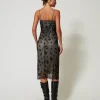 Robes De Cérémonie | Robes Élégantes*TWINSET Milano Robe Midi En Tulle Avec Broderie Réalisée à La Main Noir