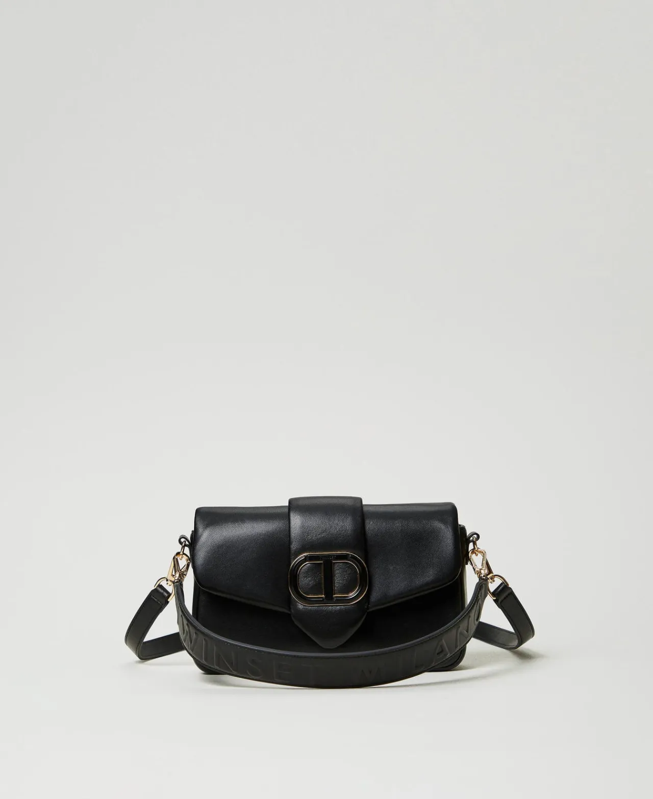 Sacs Porté Épaule | Sacs À Bandoulière*TWINSET Milano Sac à Bandoulière «Amie» Moyen En Cuir Nappa Noir