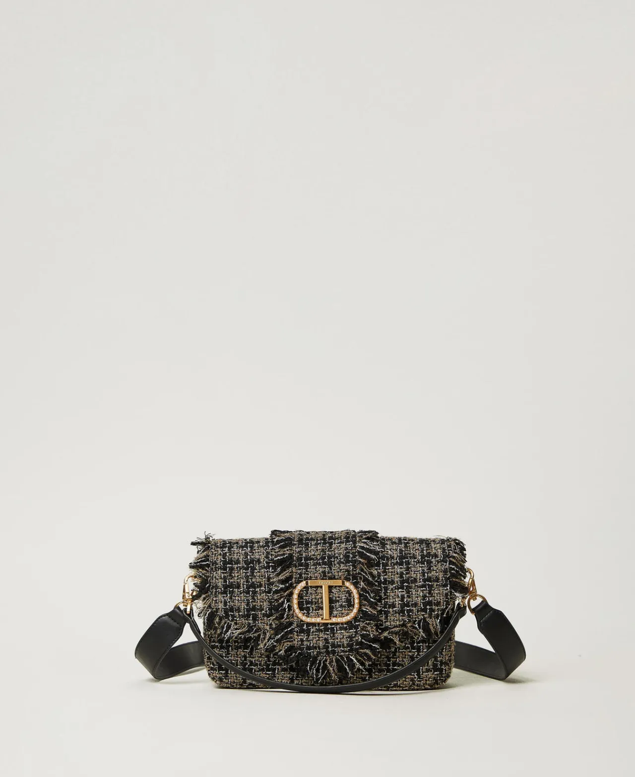 Sacs Porté Épaule | Sacs À Bandoulière*TWINSET Milano Sac à Bandoulière «Amie» Moyen En Tweed Noir