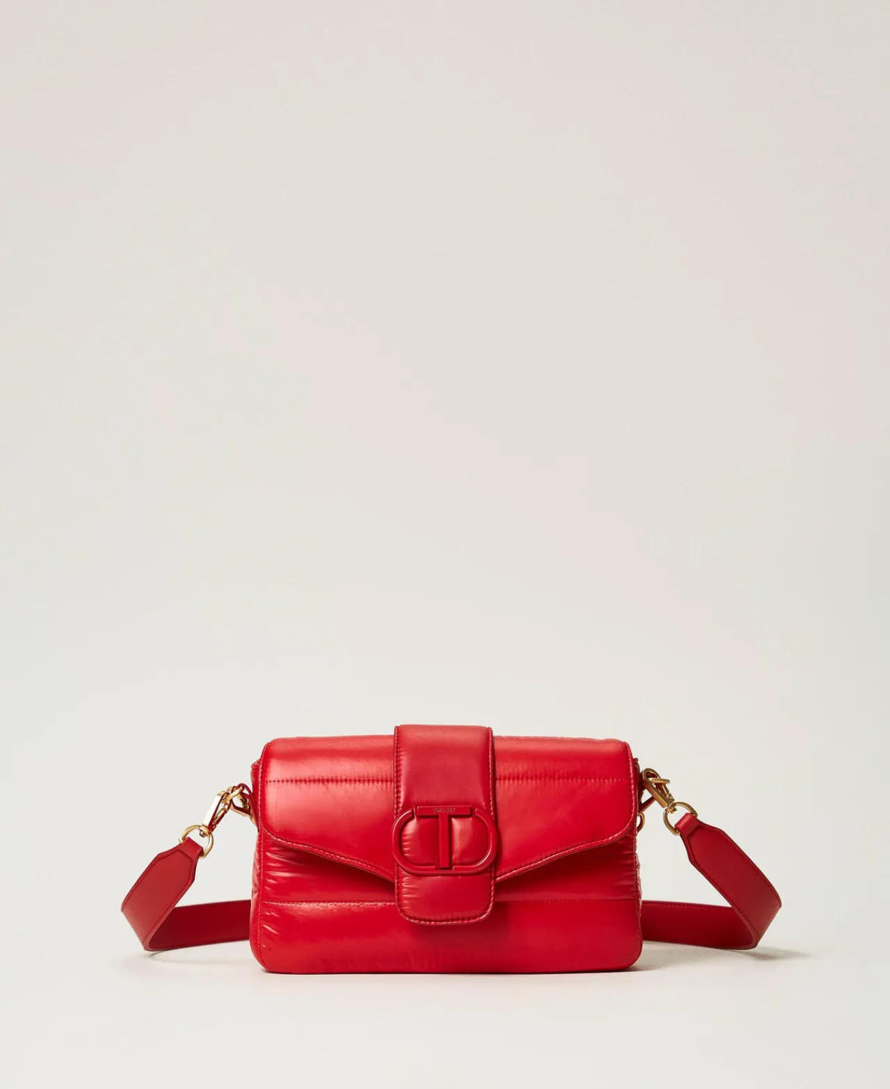 Sacs Porté Épaule | Sacs À Bandoulière*TWINSET Milano Sac à Bandoulière «Amie Ski» Moyen En Nylon Rouge Vénitien