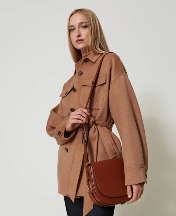 Sacs Porté Épaule | Sacs À Bandoulière*TWINSET Milano Sac à Bandoulière Avec Boucle Oval T Cuir