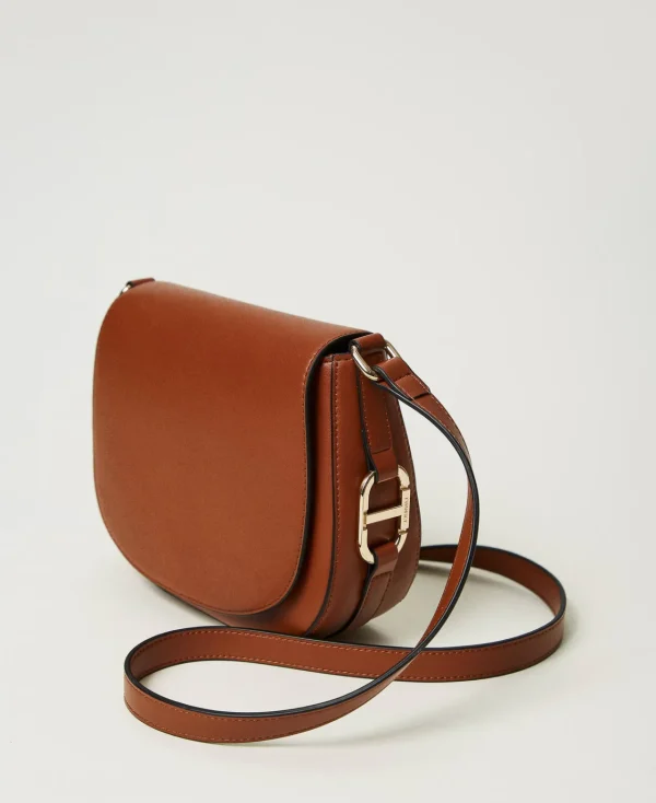 Sacs Porté Épaule | Sacs À Bandoulière*TWINSET Milano Sac à Bandoulière Avec Boucle Oval T Cuir