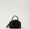 Sacs Porté Épaule | Sacs À Bandoulière*TWINSET Milano Sac à Bandoulière Avec Grande Fleur Noir