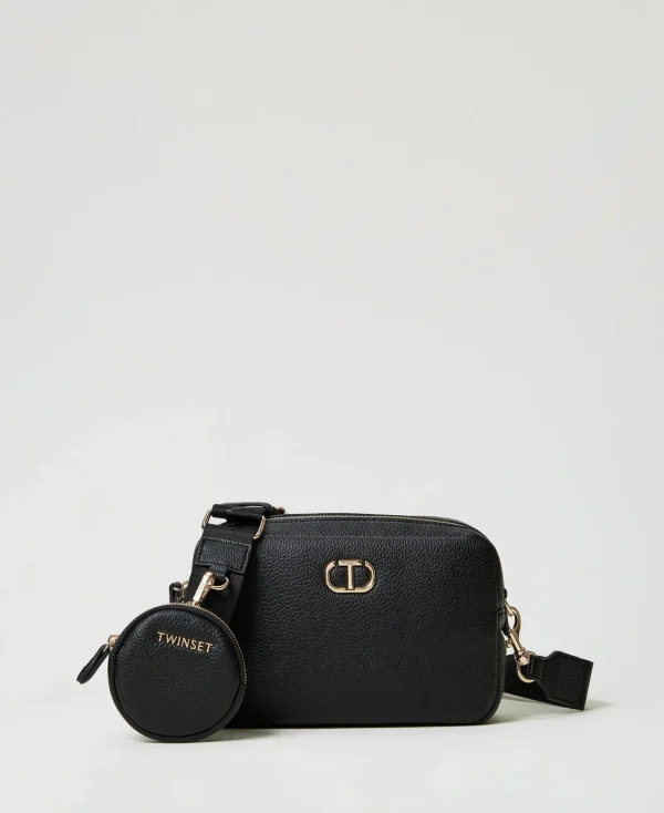Sacs À Bandoulière | Sacs À Main*TWINSET Milano Sac à Bandoulière Avec Porte-monnaie Noir