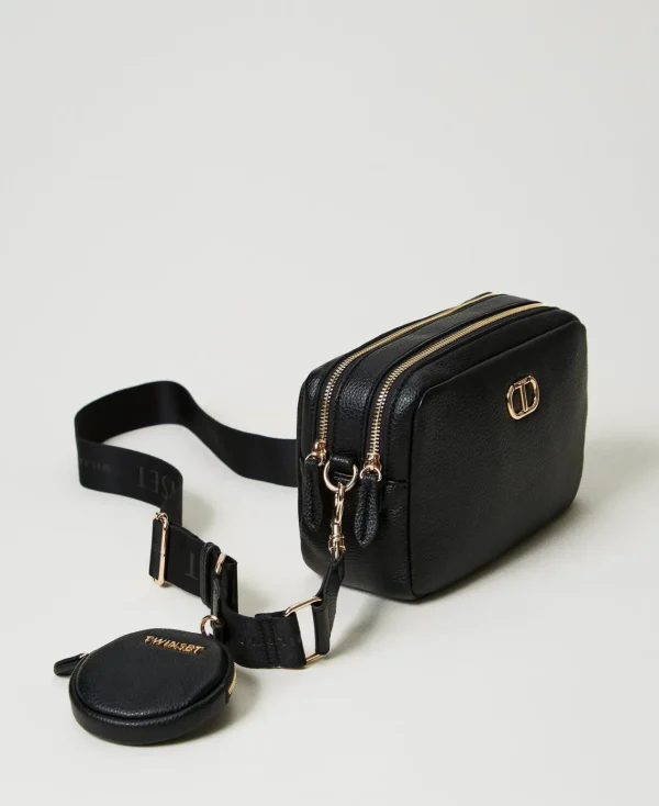 Sacs À Bandoulière | Sacs À Main*TWINSET Milano Sac à Bandoulière Avec Porte-monnaie Noir