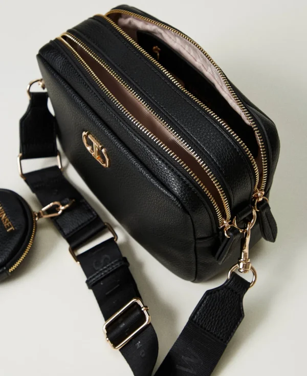 Sacs À Bandoulière | Sacs À Main*TWINSET Milano Sac à Bandoulière Avec Porte-monnaie Noir