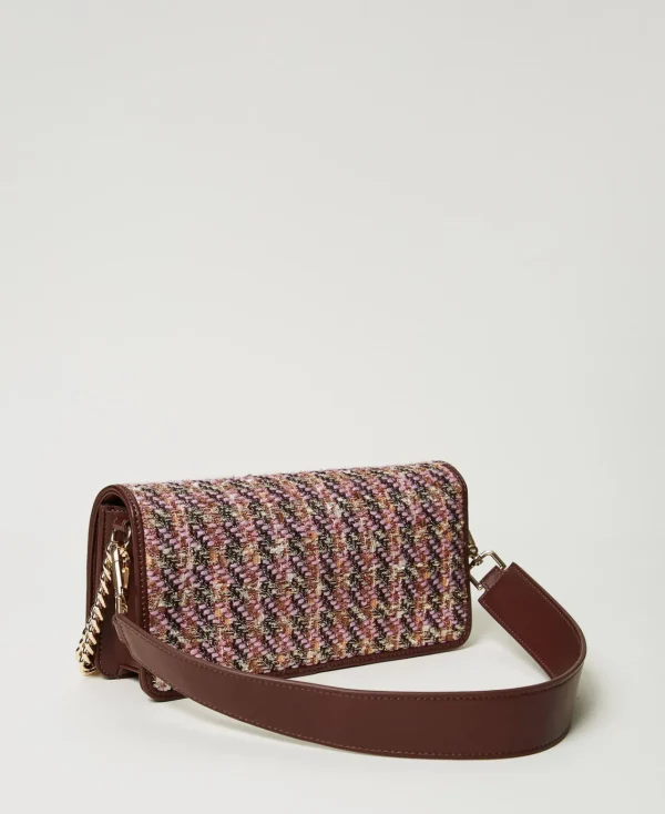 sac__bandoulire_avec_tiss_3.webp Sacs Porté Épaule | Sacs À Bandoulière*TWINSET Milano Sac à Bandoulière Avec Tissu Bouclé Multicolore Pink Tulle Bouclé